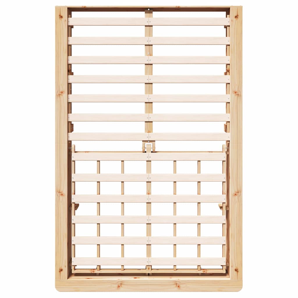 Struttura del letto Pino massello 210 x 118 x 30 cm - homemem39