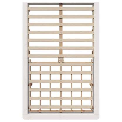 Struttura del letto Bianco 210 x 118 x 30 cm Pino massello - homemem39