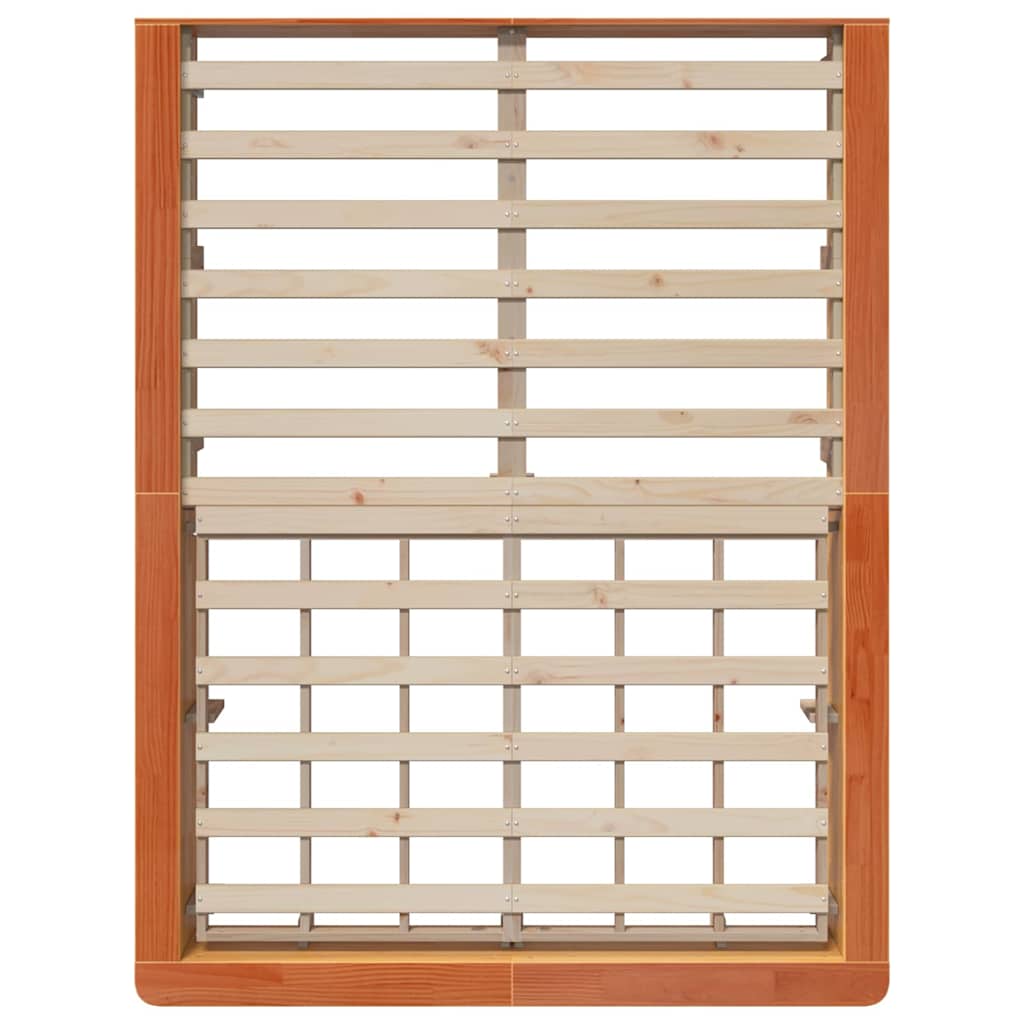 Struttura del letto Cera marrone 210 x 118 x 30 cm - homemem39