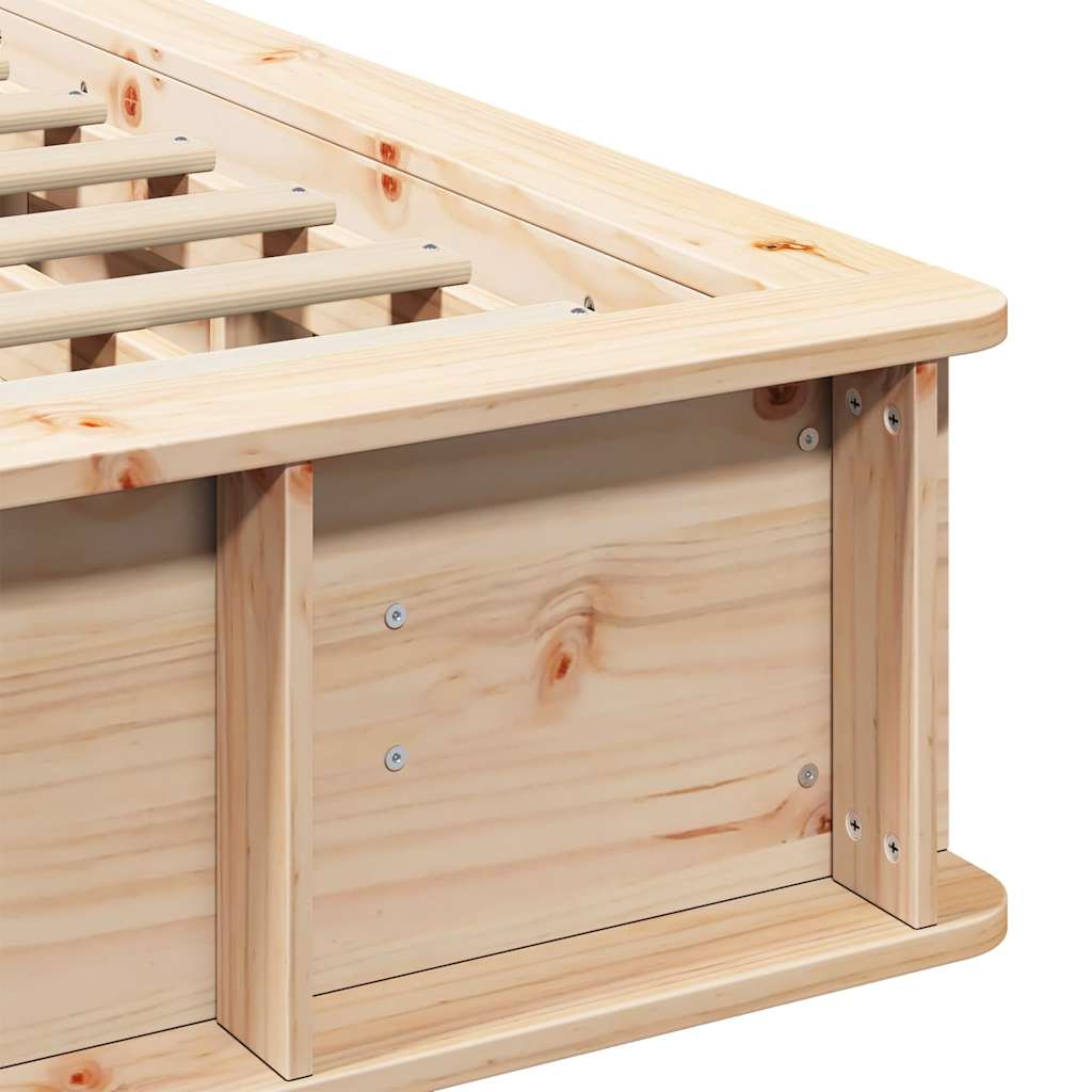 Struttura del letto Pino massello 210 x 118 x 30 cm - homemem39