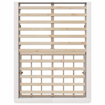 Struttura del letto Bianco 135 x 190 cm Pino massello