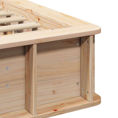 Struttura del letto Pino massello 210 x 118 x 30 cm - homemem39