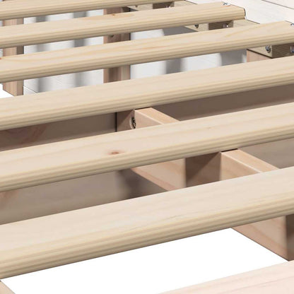 Struttura del letto Bianco 100 x 200 cm Pino massello - homemem39