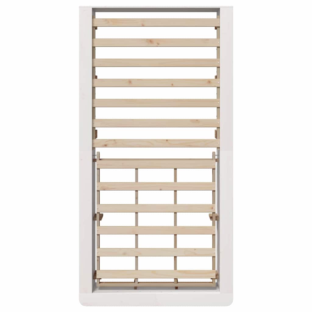 Struttura del letto Bianco 100 x 200 cm Pino massello