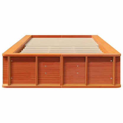 Struttura del letto Cera marrone 100 x 200 cm Pino massello - homemem39