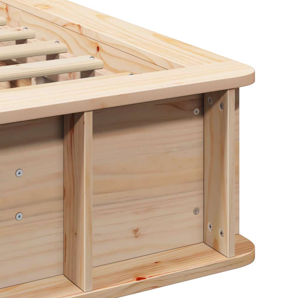 Struttura del letto Pino massello 210 x 118 x 30 cm - homemem39