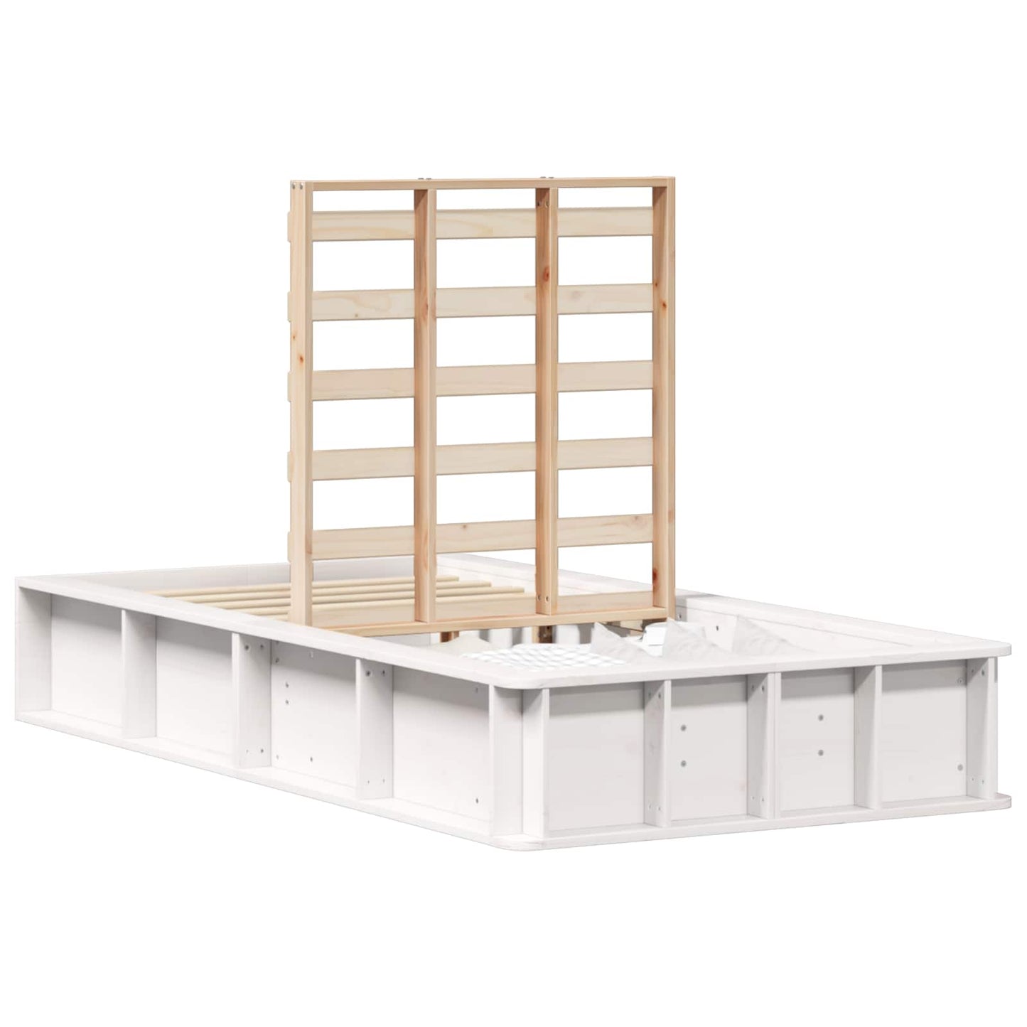 Struttura del letto Bianco 80 x 200 cm Pino massello