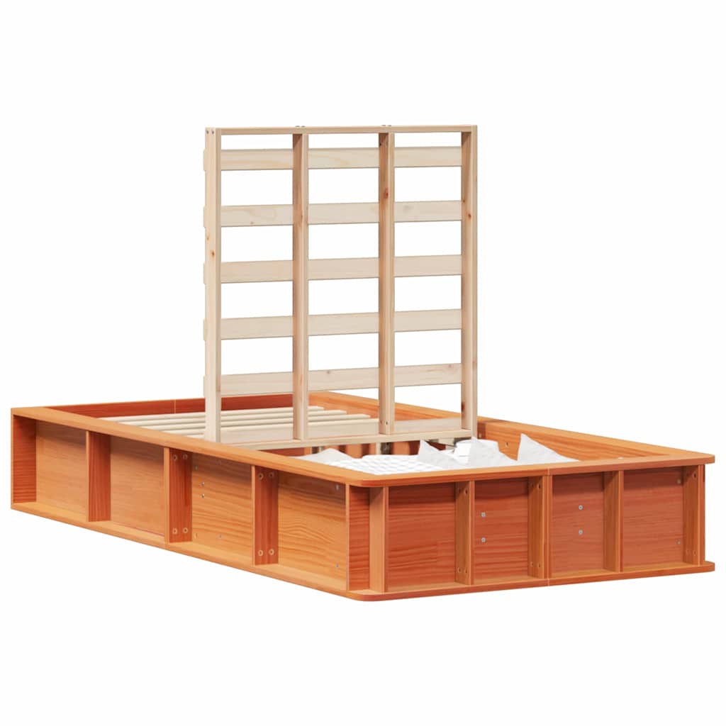 Struttura del letto Cera marrone 210 x 118 x 30 cm - homemem39