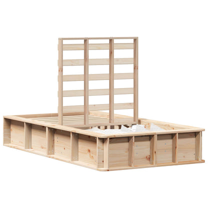 Struttura del letto Marrone 90 x 190 cm Pino massello