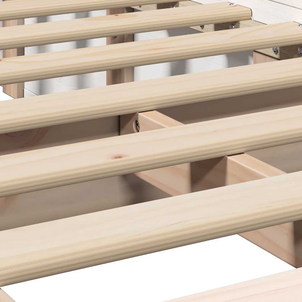 Struttura del letto Bianco 90 x 190 cm Pino massello
