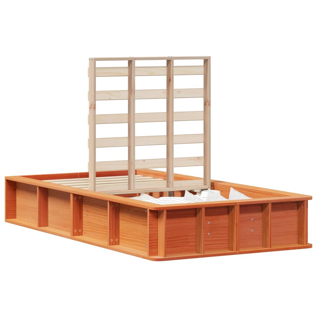 Struttura del letto Cera marrone 210 x 118 x 30 cm - homemem39