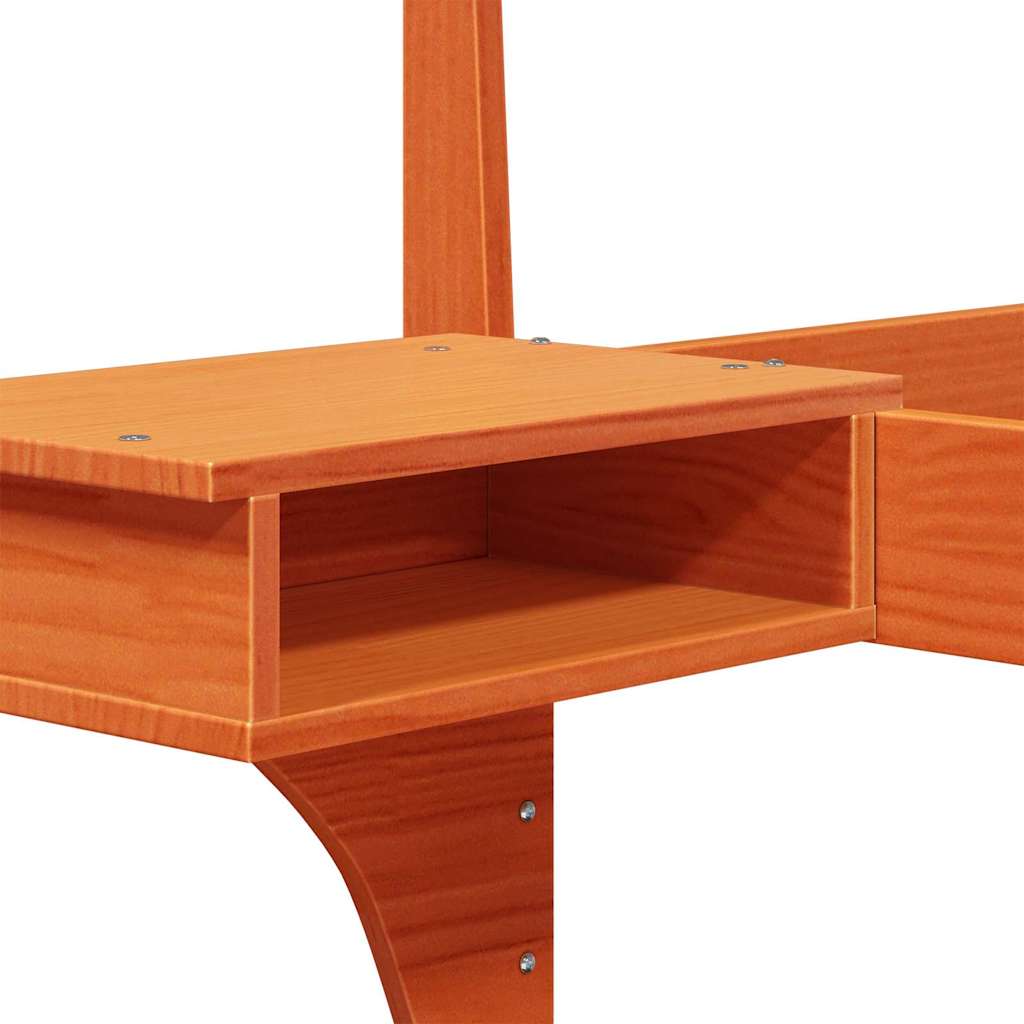 Struttura del letto Cera marrone Legno di pino massello - homemem39