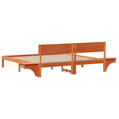 Struttura del letto Marrone cerato 200 x 200 cm Pino massello