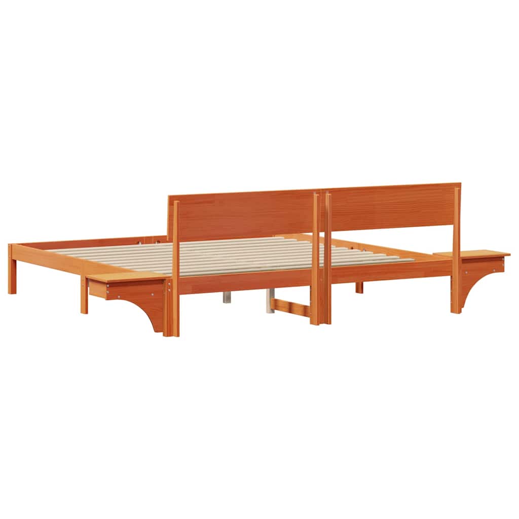 Struttura del letto Cera marrone Legno di pino massello - homemem39