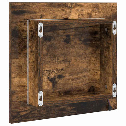 Specchio da bagno LED con specchio Rovere fumé 40 x 37 x 8.5 cm | homemem39
