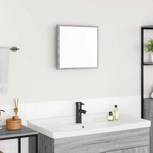 Specchio da bagno LED Grigio Sonoma 40 x 37 x 8.5 cm | homemem39