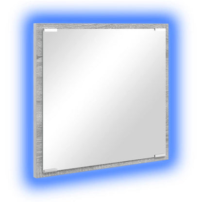 Specchio da bagno LED Grigio Sonoma 40 x 37 x 8.5 cm | homemem39