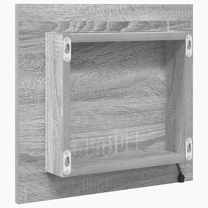 Specchio da bagno LED Grigio Sonoma 40 x 37 x 8.5 cm | homemem39