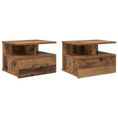 Comodino flottante 2 pcs Legno vecchio 40 x 31 x 27 cm