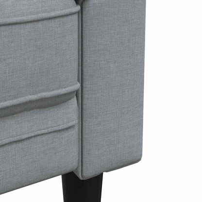 Set di divani 2 pcs Grigio chiaro Tessuto