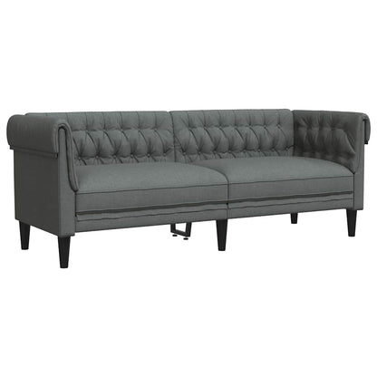 Set di divani 2 pcs Grigio scuro Tessuto