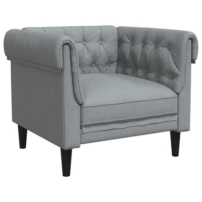 Set di divani 3 pcs Grigio chiaro Tessuto