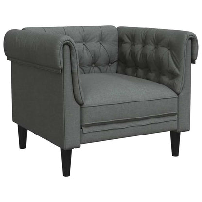 Set di divani 3 pcs Grigio scuro Tessuto