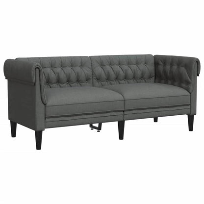 Set di divani 3 pcs Grigio scuro Tessuto