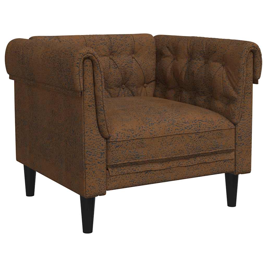 Set di divani 3 pcs Marrone 201.5 x 74.5 x 74.5 cm Tessuto