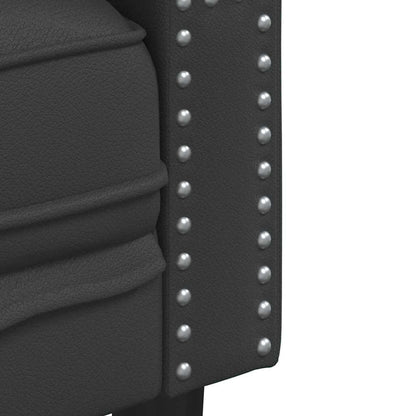 Set di divani 3 pcs Nero 194 x 74.5 x 70.5 cm Pelle sintetica