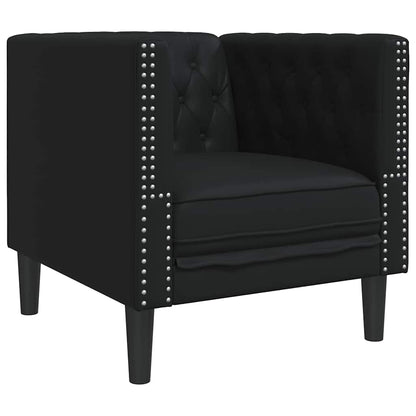 Set di divani 3 pcs Nero 194 x 74.5 x 70.5 cm Pelle sintetica