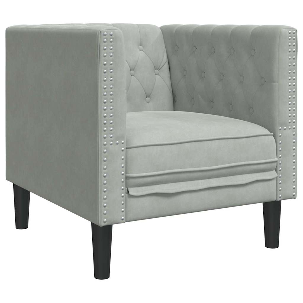 Divano per Soggiorno 3 pcs Grigio chiaro 194 x 74,5 x 70,5 cm | homemem39