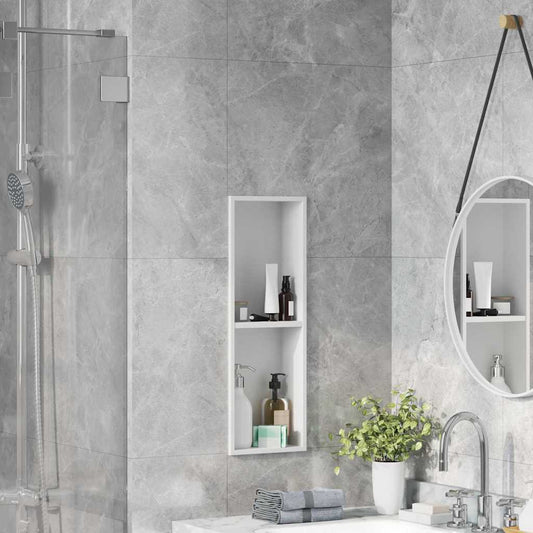 Nicchia per doccia Bianco 60 x 20 x 9,5 cm Acciaio inossidabile | homemem39