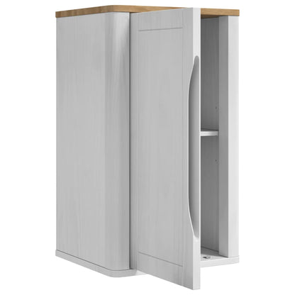 Armadio da bagno a muro con porta FLORO Bianco 35 x 30 x 60 cm | homemem39