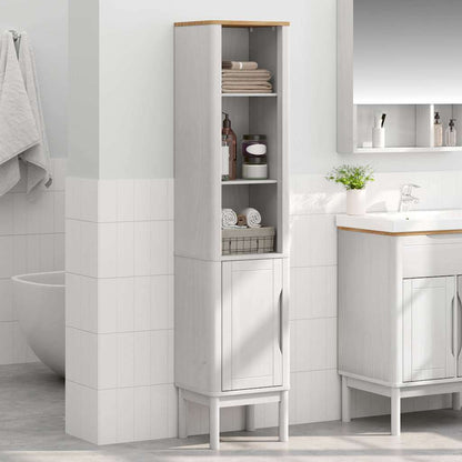 Mobiletto bagno alto con porta FLORO Bianco 35 x 30 x 160 cm | homemem39