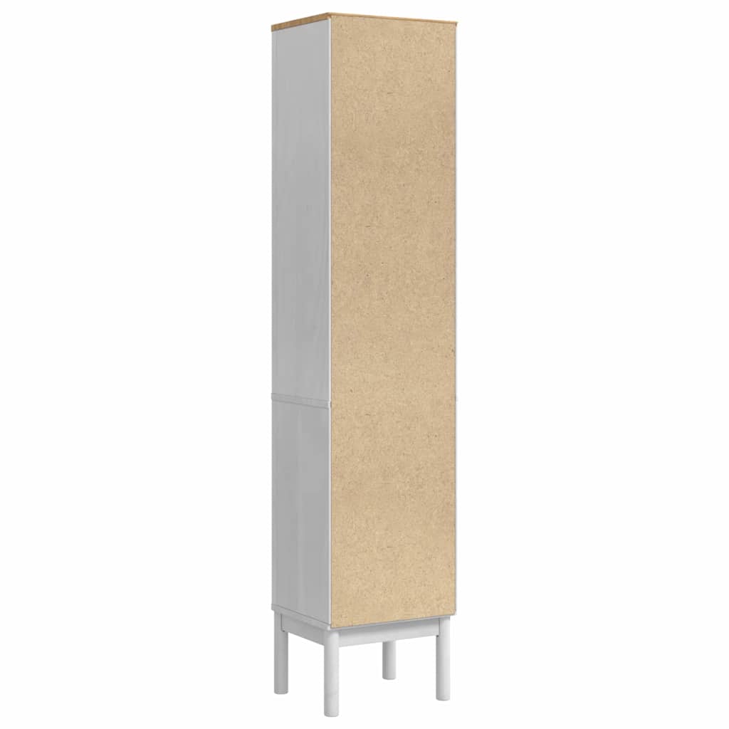 Mobiletto bagno alto con porta FLORO Bianco 35 x 30 x 160 cm | homemem39