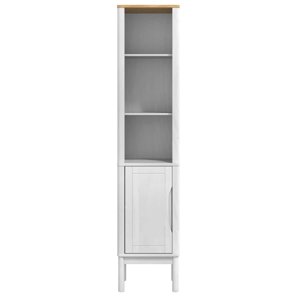 Mobiletto bagno alto con porta FLORO Bianco 35 x 30 x 160 cm | homemem39