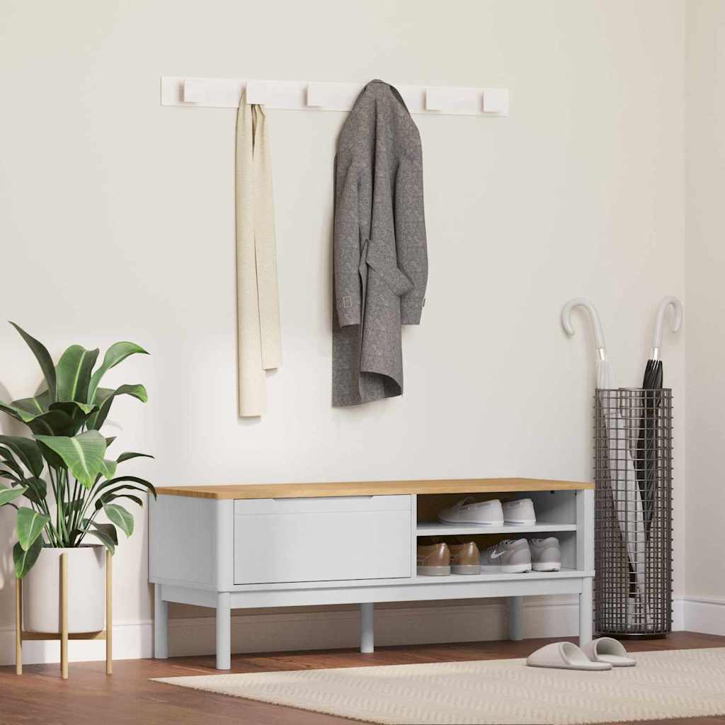 Panchina per corridoio FLORO Bianco 115 x 40 x 45 cm | homemem39