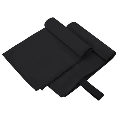 Asciugamani Sportivi 2 pcs Nero 50 x 30 cm