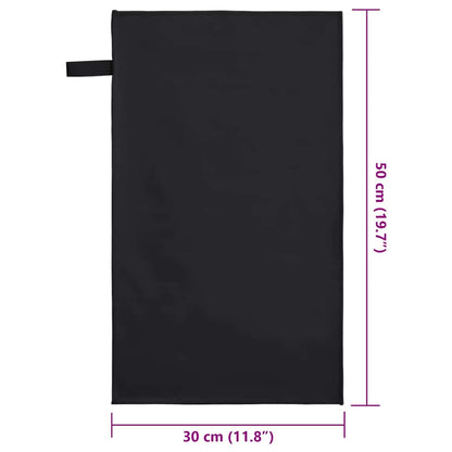 Asciugamani Sportivi 2 pcs Nero 50 x 30 cm
