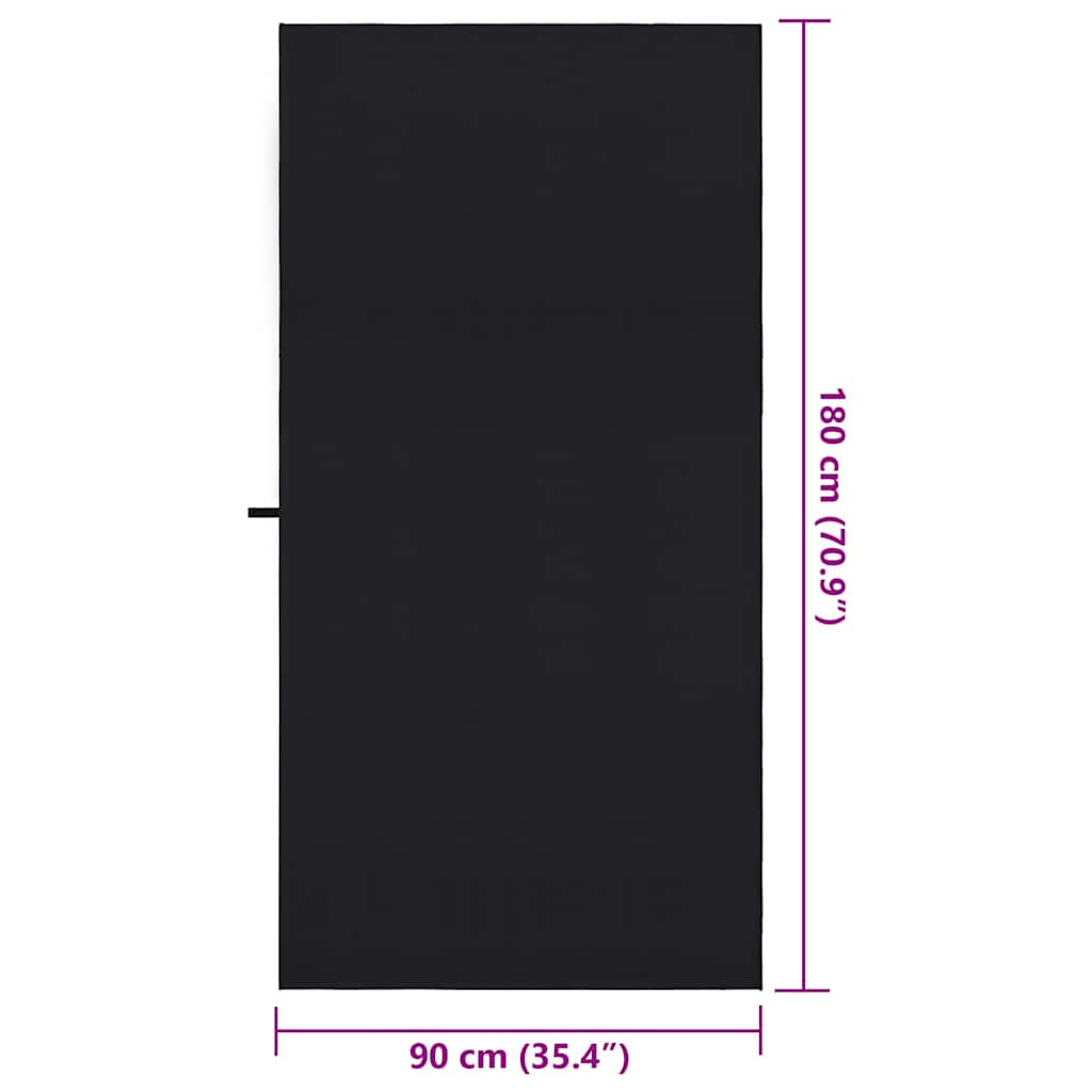 Asciugamani Sportivi 2 pcs Nero 180 x 90 cm