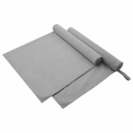 Asciugamani Sportivi 2 pcs Grigio scuro 90 x 180 cm