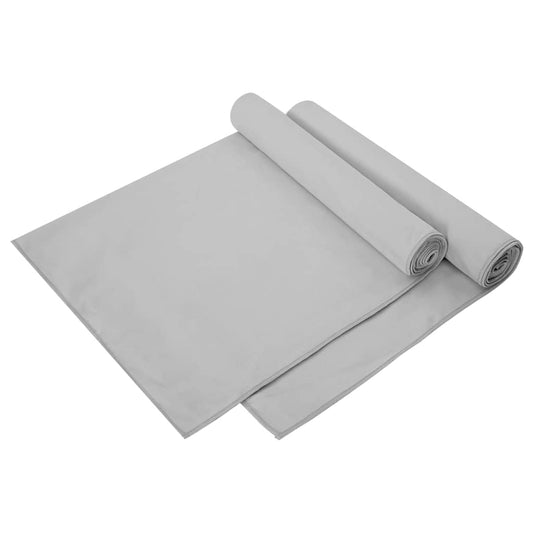 Asciugamani Sportivi 2 pcs Grigio 140 x 70 cm