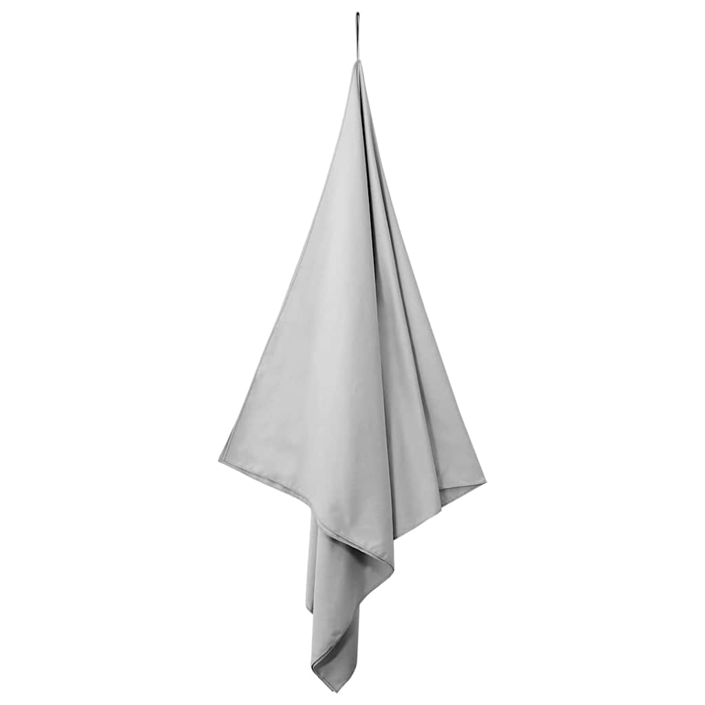 Asciugamani Sportivi 2 pz Grigio 200 x 100 cm