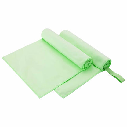 Asciugamani Sportivi 2 pcs Verde 100 x 50 cm