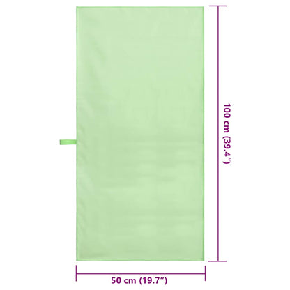 Asciugamani Sportivi 2 pcs Verde 100 x 50 cm