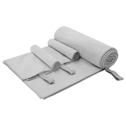 Set di Asciugamani Sportivi 3 pcs Grigio