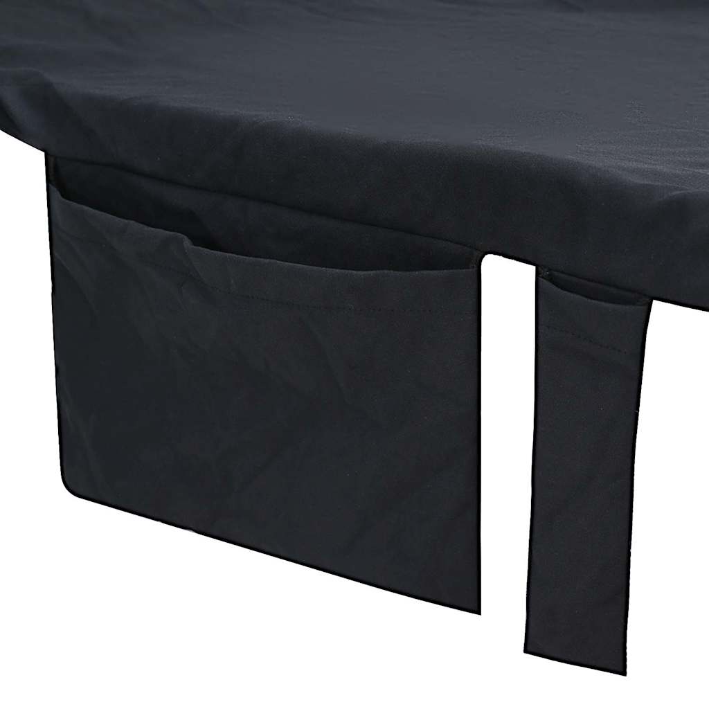 Asciugamani per lettino 2 pcs Nero 210 x 75 cm