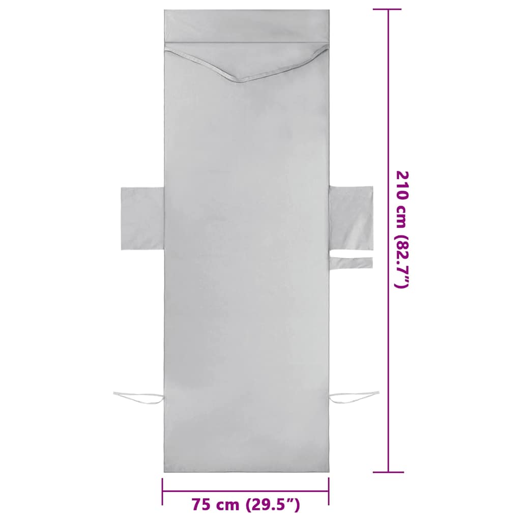 Asciugamani per lettino 2 pcs Grigio 210 x 75 cm