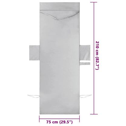 Asciugamani per lettino 2 pcs Grigio 210 x 75 cm